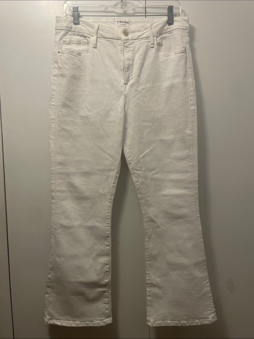 Frame Denim White Flare Jeans - Women's Wide Leg